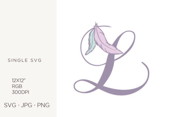 Elevating Creative Projects with Bohemian Feather and Boho Letter L Vector Artwork