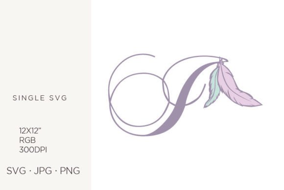 Embracing the Spirit of Bohemian Feather and Boho Letter I in Modern Design