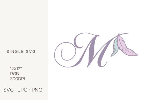 Evaluating the Bohemian Feather and Boho Letter M Digital Design Assets