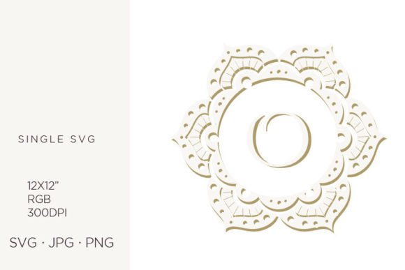 Evaluating the O Letter, Inside Floral Mandala Frame for Professional Design Projects