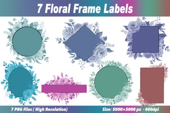 Floral Frame Labels for Designers