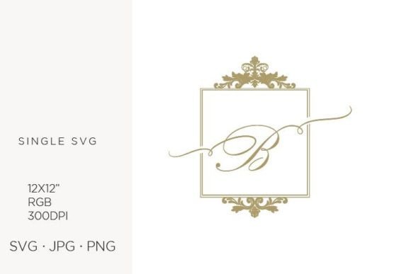 Golden Monogram Frame Victorian Letter B: A Design Evaluation