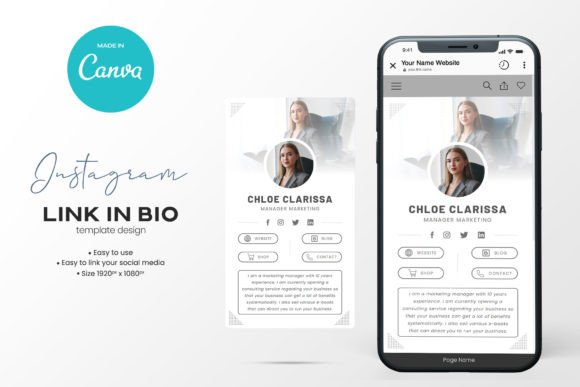 Instagram Link in Bio Canva Template 04