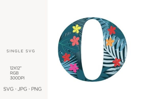 Integrating Palm Leaves and Flowers Inside Letter O Into Your Creative Workflow