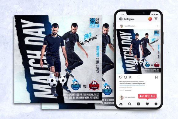Master Your Feed with Soccer Social Media Post Template