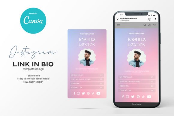 Maximize Your Instagram Impact with Link in Bio Canva Template 01