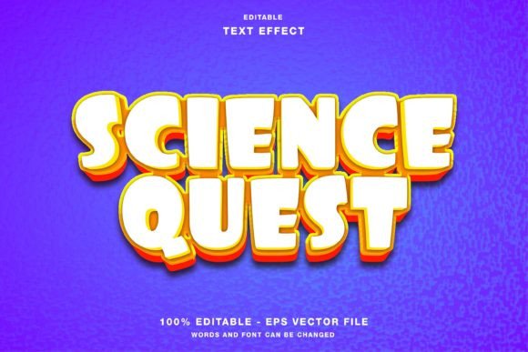 Science Quest Game Title Text Effect