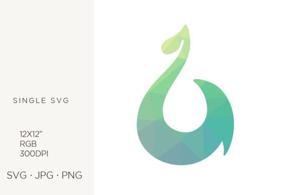 Strategic Branding with Stylized Maori Symbol, Fish Hook Digital Assets